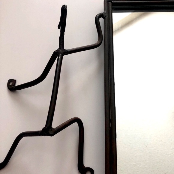 MIRROR Wrought iron  w/Matched Candleholder - Picture 4 of 8